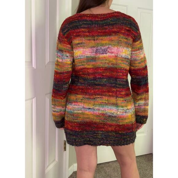 Handmade Rainbow Crochet Longline Top (Or Dress!) With Pockets - Picture 3 of 3
